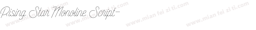 Rising Star Monoline Script字体转换